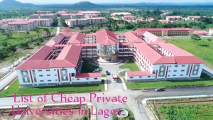 List of Cheap Private Universities in Lagos
