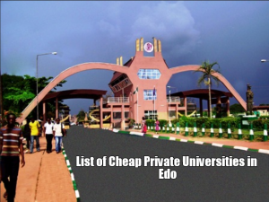 List of Cheap Private Universities in Edo