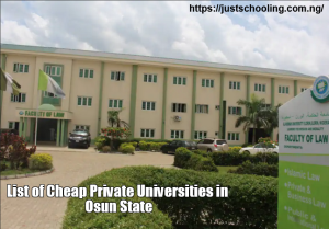 List of Cheap Private Universities in Osun State